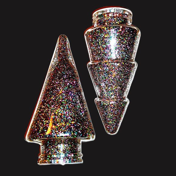Target Christmas 2024 Glittered-Filled LED LIGHTED Glass Trees Set of 2 NEW wTAG - Picture 8 of 12